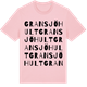 Pink Cotton t-shirt med Gransjöhult ordlek t-shirt