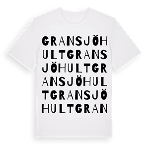 Gransjöhult ordlek t-shirt – ekologisk bomull t-shirt från Pinshirt