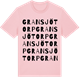 Pink Cotton t-shirt med Gransjötorp ordlek t-shirt