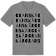 Mid Heather Gray t-shirt med Granskär ordlek t-shirt
