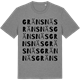 Mid Heather Gray t-shirt med Gränsnäs ordlek t-shirt