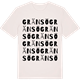 Vintage White t-shirt med Gränsö ordlek t-shirt