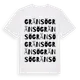 White t-shirt med Gränsö ordlek t-shirt