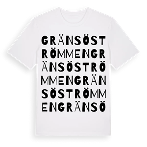 Gränsöströmmen ordlek t-shirt – ekologisk bomull t-shirt från Pinshirt