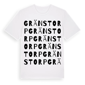 Gränstorp ordlek t-shirt – ekologisk bomull t-shirt från PinShirt