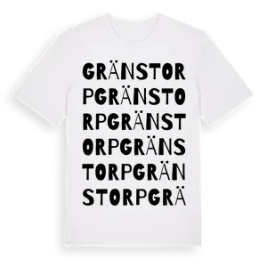 Gränstorp ordlek t-shirt – ekologisk bomull t-shirt från Pinshirt