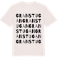 Vintage White t-shirt med Granstugan ordlek t-shirt
