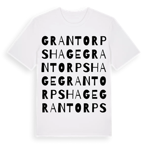 Grantorps hage ordlek t-shirt – ekologisk bomull t-shirt från Pinshirt