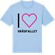 Blue Soul t-shirt med Jag älskar Gräsfallet t-shirt stort tryck