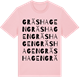 Pink Cotton t-shirt med Gräshagen ordlek t-shirt