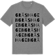 Mid Heather Gray t-shirt med Gräshagen ordlek t-shirt