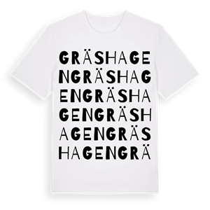 Gräshagen ordlek t-shirt – ekologisk bomull t-shirt från PinShirt