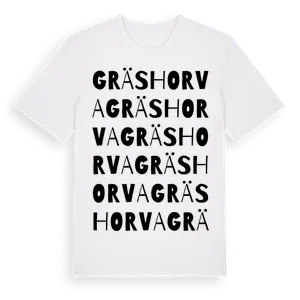 Gräshorva ordlek t-shirt – ekologisk bomull t-shirt från Pinshirt