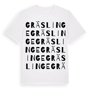 Gräslinge ordlek t-shirt – ekologisk bomull t-shirt från Pinshirt