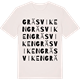 Vintage White t-shirt med Gräsviken ordlek t-shirt