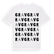 White t-shirt med Grav ordlek t-shirt