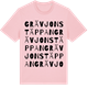 Pink Cotton t-shirt med Grävjonstäppan ordlek t-shirt