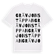 White t-shirt med Grävjonstäppan ordlek t-shirt