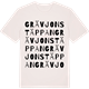 Vintage White t-shirt med Grävjonstäppan ordlek t-shirt