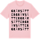Pink Cotton t-shirt med Grävsätter ordlek t-shirt