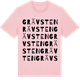 Pink Cotton t-shirt med Grävsten ordlek t-shirt