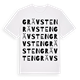 White t-shirt med Grävsten ordlek t-shirt