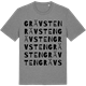 Mid Heather Gray t-shirt med Grävsten ordlek t-shirt