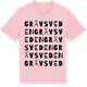 Pink Cotton t-shirt med Grävsveden ordlek t-shirt