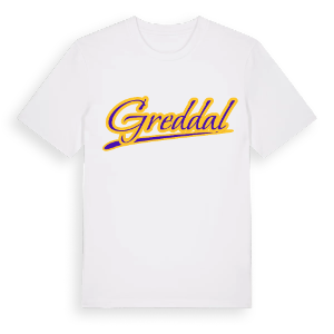 Greddal baseball t-shirt – ekologisk bomull t-shirt från Pinshirt