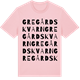 Pink Cotton t-shirt med Gregårdskvarn ordlek t-shirt