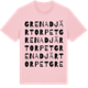 Pink Cotton t-shirt med Grenadjärtorpet ordlek t-shirt