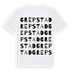 White t-shirt med Grepstad ordlek t-shirt