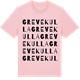 Pink Cotton t-shirt med Grevekulla ordlek t-shirt