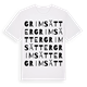 White t-shirt med Grimsätter ordlek t-shirt