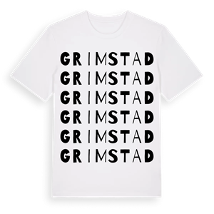 Grimstad ordlek t-shirt – ekologisk bomull t-shirt från Pinshirt