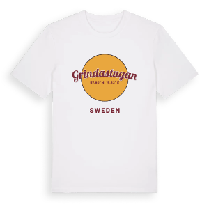 Grindastugan cirkel t-shirt – ekologisk bomull t-shirt från Pinshirt