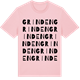 Pink Cotton t-shirt med Grinden ordlek t-shirt