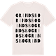 Vintage White t-shirt med Grindsbo ordlek t-shirt
