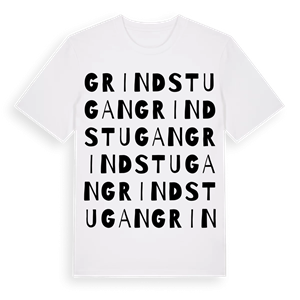 Grindstugan ordlek t-shirt – ekologisk bomull t-shirt från PinShirt