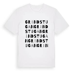 Grindstugan ordlek t-shirt – ekologisk bomull t-shirt från PinShirt