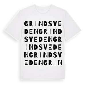 Grindsveden ordlek t-shirt – ekologisk bomull t-shirt från PinShirt