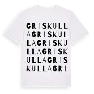Griskulla ordlek t-shirt – ekologisk bomull t-shirt från Pinshirt