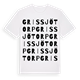 White t-shirt med Grissjötorp ordlek t-shirt