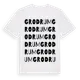 White t-shirt med Grodrum ordlek t-shirt