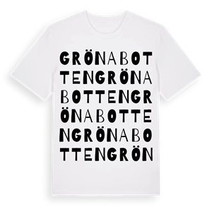 Gröna botten ordlek t-shirt – ekologisk bomull t-shirt från Pinshirt