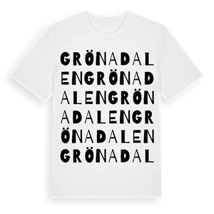 Gröna dalen ordlek t-shirt – ekologisk bomull t-shirt från Pinshirt