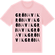 Pink Cotton t-shirt med Grönavik ordlek t-shirt
