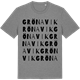 Mid Heather Gray t-shirt med Grönavik ordlek t-shirt