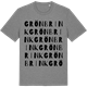 Mid Heather Gray t-shirt med Grönbrink ordlek t-shirt