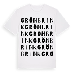 Grönbrink ordlek t-shirt – ekologisk bomull t-shirt från PinShirt